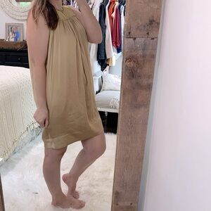 3.1 Phillip Lim gold silk dress size 4 new with tags